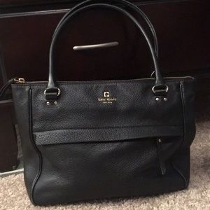 Kate Spade black bag gold accents